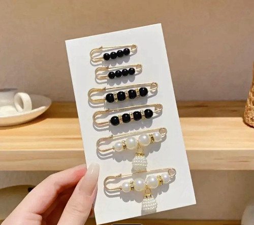 Set safety pin brooch - set,