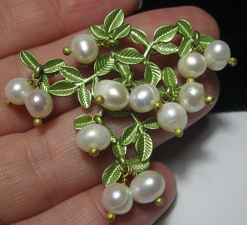 Freshwater pearl brooch real - pearl,