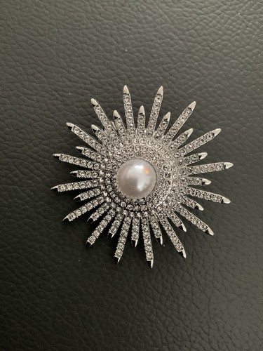 Silver coloured diamanté - silver, coloured/diamanté