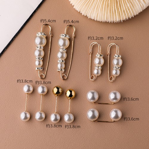 Pearl geometric brooch for - pearl,