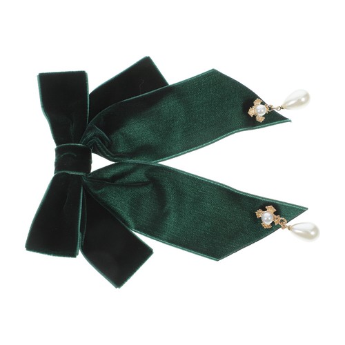Dual use black velvet bow - dual,