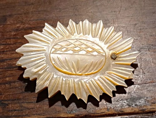 Antique mother pearl hand - mother,