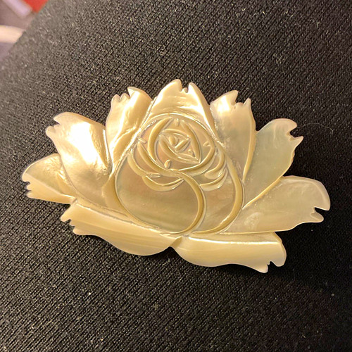 White mother pearl flower - white, of