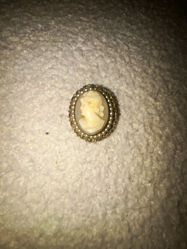Antique cameo with seed - cameo, pearl