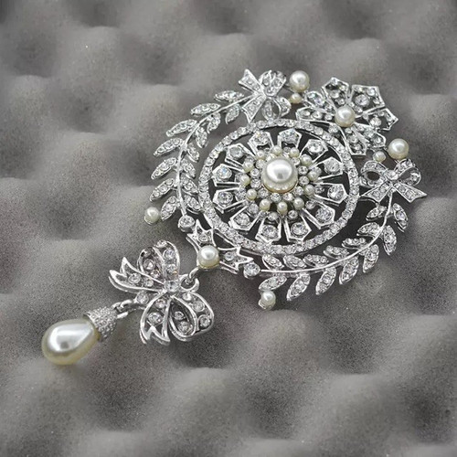 Large garland bow - , pearl
