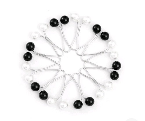 12pcs pearl hijab pins anti - pearl,