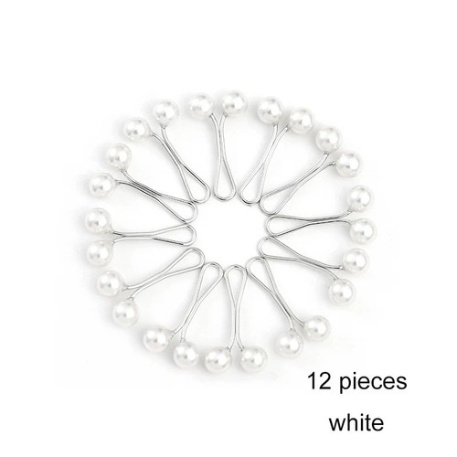 12pcs pearl hijab pins anti - pearl,