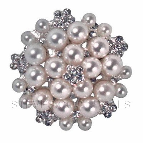 Wedding flower brooch faux - flower,