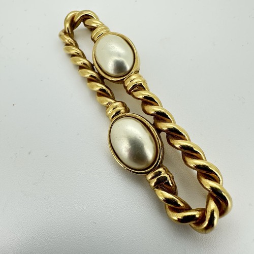Vintage gold tone twisted - tone, rope