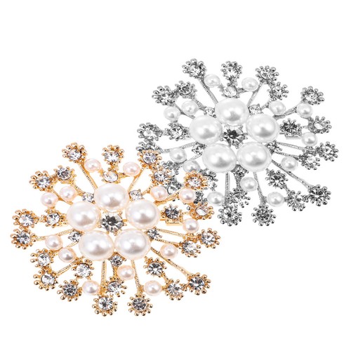 2pcs pearl rhinestone decor - 2pcs,