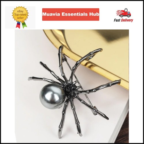Metal pin punk spider brooch - punk,
