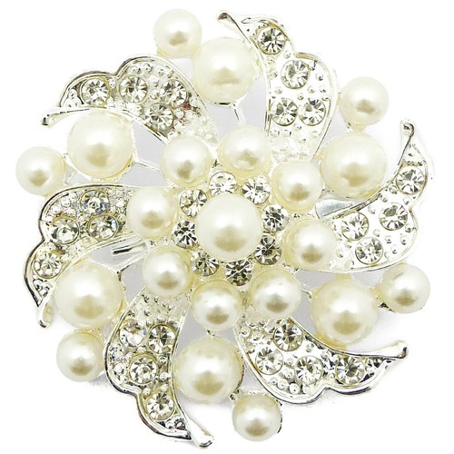 Large silver gold brooch - silver, job