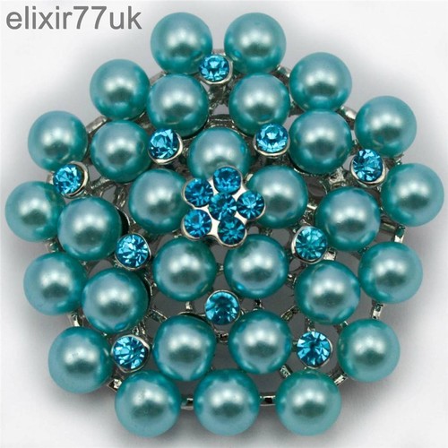 New silver blue pearl flower - pearl,