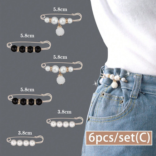Pearl brooch buckle pin waist - pearl,