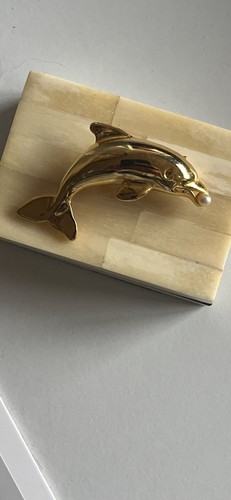 Vintage gold tone leaping - vintage,