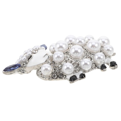 Imitation pearl sheep brooch - imitation,