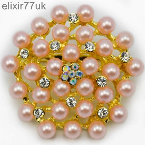 Gold plated flower pink - gold,