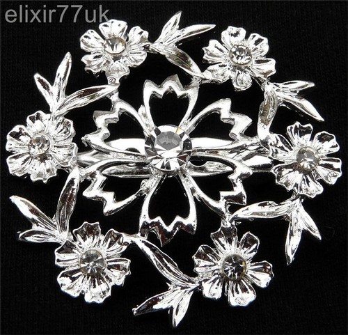 Silver diamante rhinestone - silver,